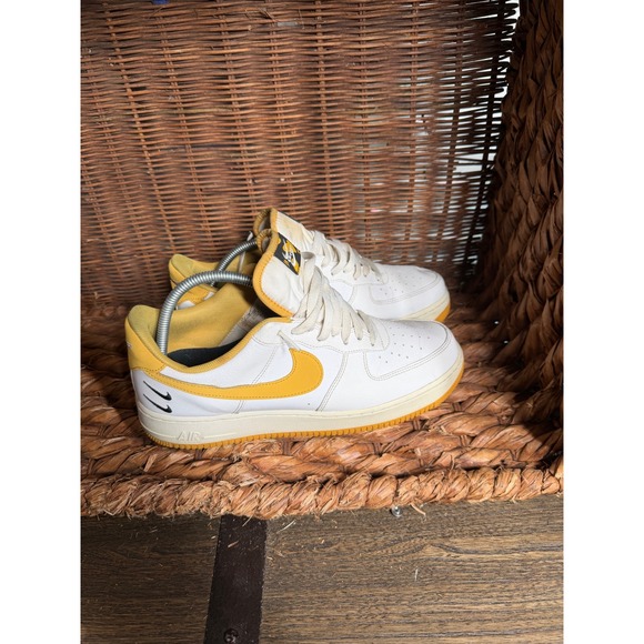 Nike Other - Nike Air Force 1 Low 07 LV8 Double Swoosh White University Gold CT2300-100 10.5